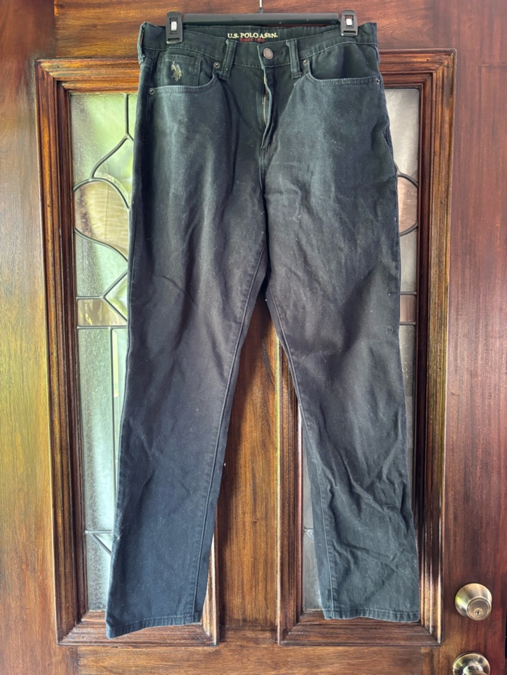 U.S. Polo Assn. Men's Black Straight Jeans